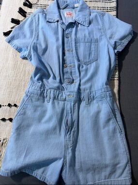 Levi's Light Blue Denim Womens Romper